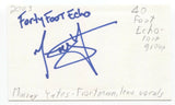 40 Foot Echo - Murray Yates Signed 3x5 Index Card Autographed Signature