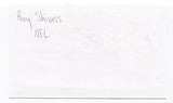 Roy Shivers Signed 3x5 Index Card Autographed NFL Football St Louis Cardinals