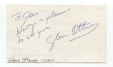Glenn Ottaway Signed 3x5 Index Card Autographed Signature Comedian Comic Actor
