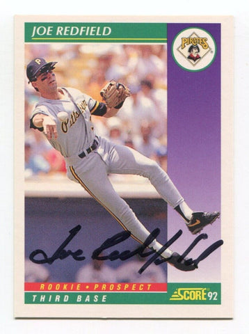 1992 Score Joe Redfield Signed Card Baseball Autographed #412