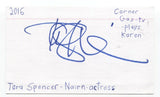 Tara Spencer-Nairn Signed Index 3x5 Card Autographed Actress Degrassi Corner Gas