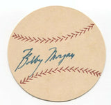 Bobby Morgan Signed Paper Baseball Autographed Signature Philadelphia Phillies