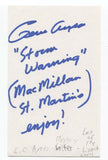 E.C. Ayres Signed 3x5 Index Card Autographed Signature Author Writer