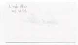 Lloyd Allen Signed 3x5 Index Card Autographed MLB Baseball California Angels