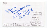 Stephen D'Ambrose Signed 3x5 Index Card Autographed Actor August: Osage County