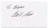 Clint Hill Signed 3x5 Index Card Autographed JFK Assassination Secret Service