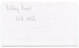 Bob "Bobby" Doerr Signed 3x5 Index Card Autographed MLB Baseball Red Sox HOF