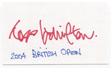 Todd Hamilton Signed 3x5 Index Card Autographed PGA Golf 2004 British Open Champ