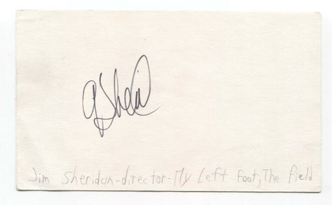 Jim Sheridan Signed 3x5 Index Card Autographed In The Name Of The Father