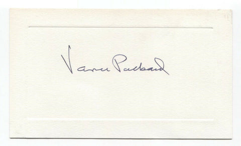 Vance Packard Signed Card Autographed Vintage Signature Journalist Author