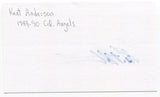 Kent Anderson Signed 3x5 Index Card Autographed Signature MLB Anaheim Angels