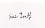 Bob Toneff Signed 3x5 Index Card Autograph Football NFL San Francisco 49ers