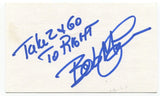 Bob McCown Signed 3x5 Index Card Autograph Signature Host Prime Time Sports