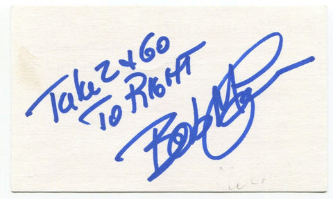Bob McCown Signed 3x5 Index Card Autograph Signature Host Prime Time Sports
