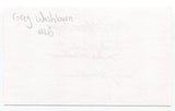 Greg Washburn Signed 3x5 Index Card Autograph Baseball 1969 California Angels