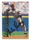 1998 Fleer Tradition Mike Lansing Signed Card Baseball MLB Autographed AUTO #123