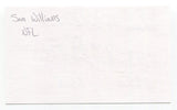 Sam Williams Signed 3x5 Index Card Autograph Football NFL  Los Angeles Rams