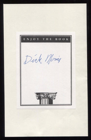 Dick Morris Signed Book Page Cut Autographed Cut Signature 