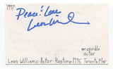 Leon Williams Signed 3x5 Index Card Autographed Actor Miffy's Adventures Tashi