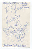 Stephanie Martin Signed 3x5 Index Card Autographed Actress Pocahontas