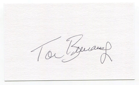 Tom Brunansky Signed 3x5 Index Card Autographed California Angels World Series