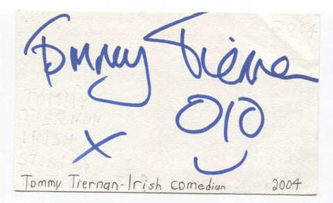 Tommy Tiernan Signed 3x5 Index Card Autographed Signature Comedian Comic Actor