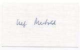 Ulf Merbold Signed 3x5 Index Card Autographed NASA MIR Space Astronaut