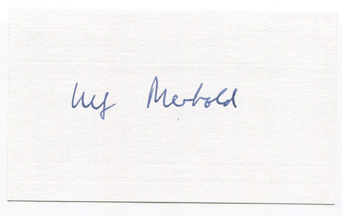 Ulf Merbold Signed 3x5 Index Card Autographed NASA MIR Space Astronaut