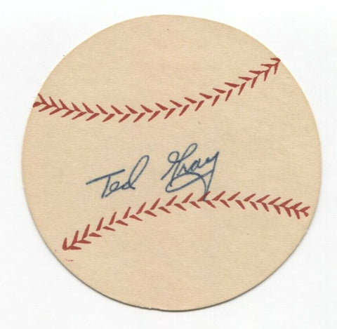 Ted Gray Signed Paper Baseball Autographed Signature Detroit Tigers