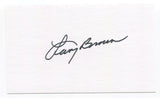 Larry Brown Signed 3x5 Index Card Autographed MLB Baseball Cleveland Indians MLB