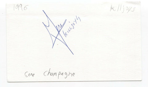 The Killjoys - Gene Champagne Signed 3x5 Index Card Autographed Signature