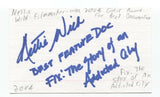 Nettie Wild Signed 3x5 Index Card Autograph Signature Filmmaker Director