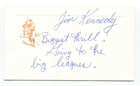 Jim Kennedy Card Autograph MLB Baseball Roger Harris Collection