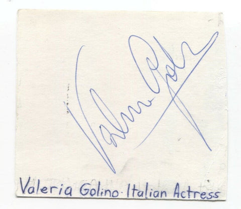 Valeria Golino Signed 3x5 Index Card Autographed Signature Actress