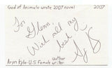 Aryn Kyle Signed 3x5 Index Card Autographed Signature Writer Author