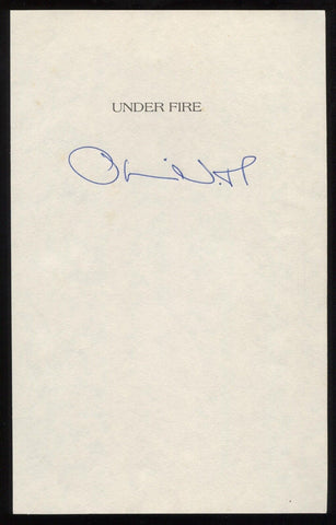 Oliver North Signed Book Page Cut Autographed Cut Signature 