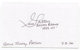 Gene Patton Signed 3x5 Index Card Autographed Baseball Player Boston Braves