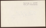 Patrick J. Lucey Signed Index Card 3x5 Autographed Signature AUTO Governor