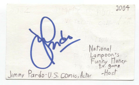 Jimmy Pardo Signed 3x5 Index Card Autographed Signature Comedian Actor