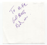 Nabil Stuart Signed Page Autographed Signature Inscribed "To Mike" Actor