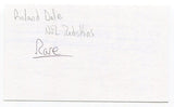 Roland Dale Signed 3x5 Index Card Autographed NFL Redskins