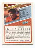 1993 Topps Tommy Maddox Signed Card Football Autograph NFL AUTO #124