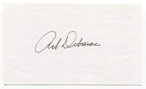 Art Ditmar Signed 3x5 Index Card Baseball Autographed Signature