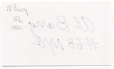 Allan "Al" Barry Signed 3x5 Index Card Autographed Signature Atlanta Falcons NFL