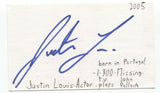 Louis Ferreira - Justin Louis Signed 3x5 Index Card Autographed Stargate Saw