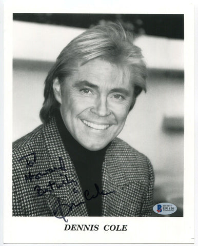 Dennis Cole Signed 8x10 Photo Autographed Signature Charlie's Angels Beckett BAS