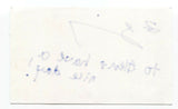 Local Rabbits - Ben Gunning Signed 3x5 Index Card Autographed Signature