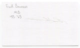 Frank Baumann 3x5 Index Card Autographed Signature Boston Red Sox Debut 1948