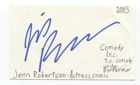 Jennifer Robertson Signed 3x5 Index Card Autographed Jenn Signature Actress