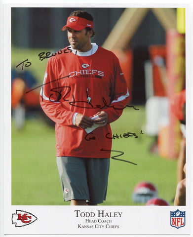 Todd Haley Signed 8x10 Photo Autographed Football Kansas City Chief Head Coach